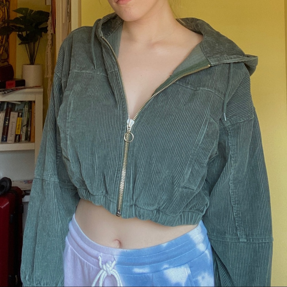 urban outfitters corduroy cropped sweatshirt